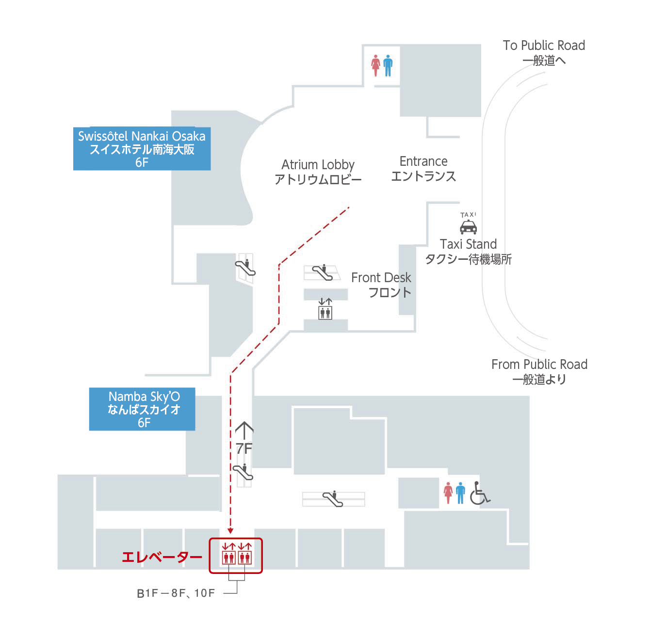 Taxi drop-off near venue